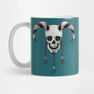 Tri-Beard Menace (Teal Background) Mug